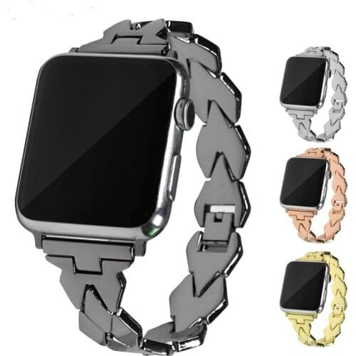 Strap Stainless Steel for Apple Watch 6 SE 5 4 40mm 44mm Watchband Iwatch Series 6 5 4 3 2 38mm 42mm Replacement Bracelet Wrist