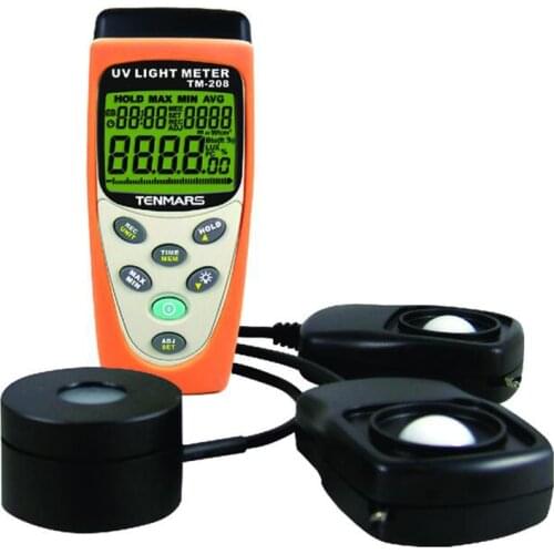 TENMARS TM-208 Solar, UVA & Light Meter (3 in 1) UV Power, Solar Power and Illumination(light) Measurement