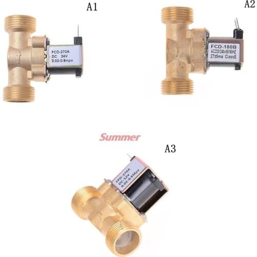 Hot Hot 3/4" NPSM 12V DC Electric Solenoid Valve Slim Brass Gas Water Air Normally Closed 2 Way 2 Position Diaphragm Valves
