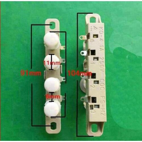 Fan Parts 4 pins 3 gears Ajustable Speed Switch