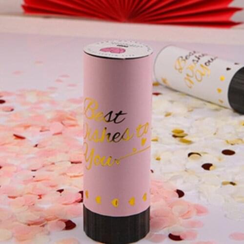 1Pcs Wedding Confetti Fireworks Tube Confetti Hand Twisted Fireworks Wedding Supplies Bridal Baby Shower Birthday Party Decor
