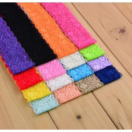 Children lace headbands 16 color available gilrs lace headbands 120pcs free shipping