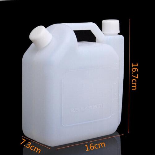 1L Oil Petrol Fuel Mixing Bottle Tank 2 Stroke For Chainsaw Trimmers 1:25 50:1