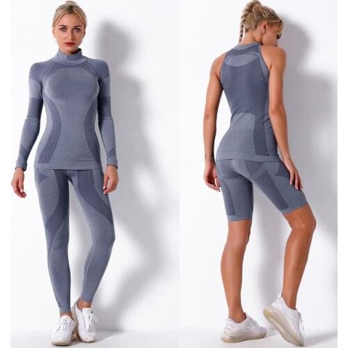 2/4 Peice Women Yoga Suit for Fitness Sportwear Shirt Shorts Sets Seamless Gym Wear Outfit Clothes Sport Running Tracksuit,LF198