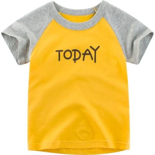 2021 Summer Short Sleeve Cotton Girls T-shirt Kids Tops Childs Cotton Clothes Girls Baby T-shirts Childrens Clothing