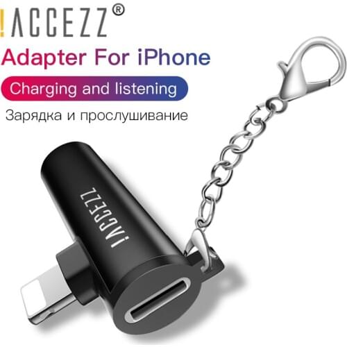 !ACCEZZ Phone Adapter For Apple For iPhone X 8 7 Plus XS MAX XR 3.5mm Jack Earphone Listening Charging AUX Headphone Connector