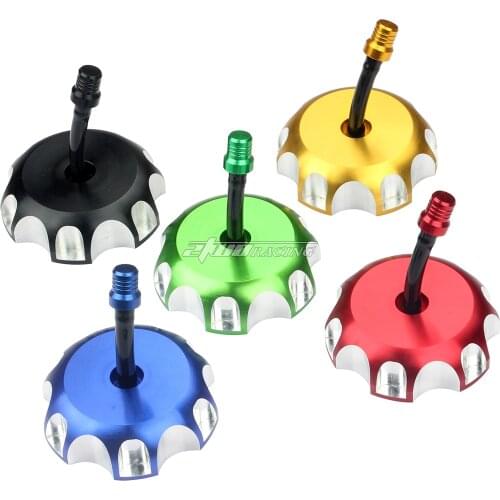 CNC Aluminum Gas Fuel Petrol Tank Cap With Pipe For EXC MXC SX PRO LC4 EGS YAMAHA YZ85 YZ125 YZ250 YZ250F YZ450F WR250F WR45