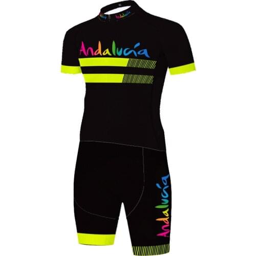 Andalucia One-Piece Skinsuit Homme Maillot Completo Conjunto Mallots Hombre Equipamento Ciclismo Masculino Jersey Ciclismo