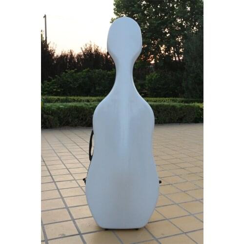White 4/4 cello Case Carbon gold High strength load-bearing cello bow