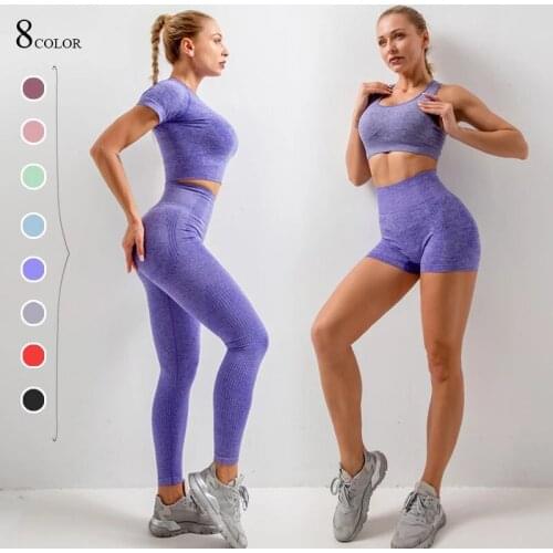 Single Free Combination Seamless Yoga Set Women Gym Clothing Sports Suits Crop Top Leggings Sport Bra Fitness Sportswear