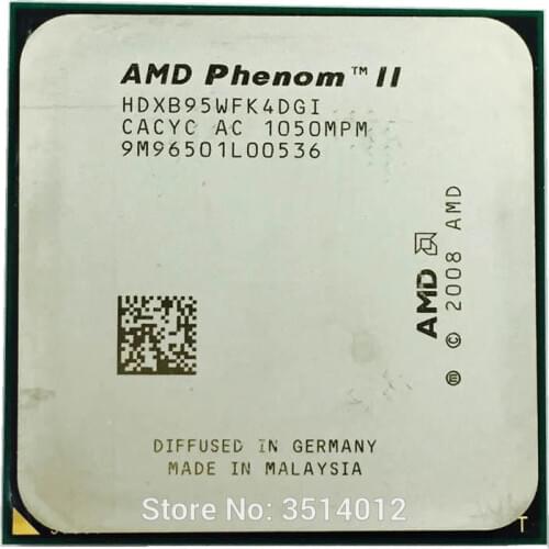 AMD Phenom II X4 B95 3.0 GHz Quad-Core CPU Processor HDXB95WFK4DGM/HDXB95WFK4DGI Socket AM3,Amount to 945