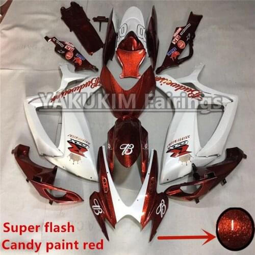 ABS Injection mold Fairing For SUZUKI GSXR 600 750 K6 2006 2007 Motorcycle fairing GSXR600 GSXR750 06 07 Candy Red Pearl White
