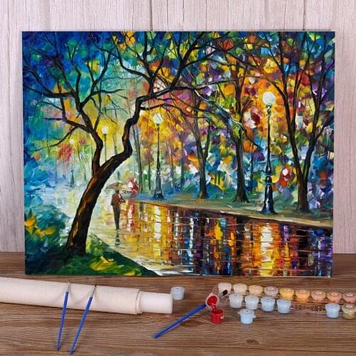 Oil Painting Style Painting By Numbers Package Oil Paints 50*70 Paiting By Numbers Home Decor For Adults Handicraft Wholesale