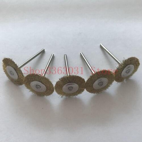 50PCS Brass Wire Polishing Brush Wheel for Dremel Rotary Tool Accessories