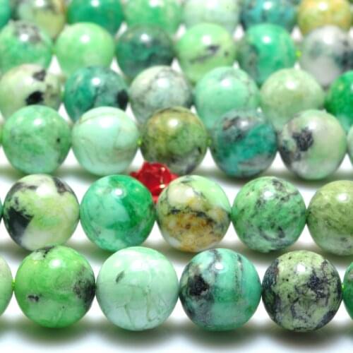 Natural Variscite Mineral Gemstone Smooth Round Loose Beads Wholesale Semi Precious Stone Bracelet Necklace Diy Jewelry Making