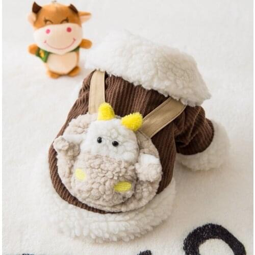 New Style Pet Clothes Dog Cotton Coat, Corduroy, Teddy Corgi, Small Dog Schnauzer, Autumn and Winter Thickened Warm Cat Clothing