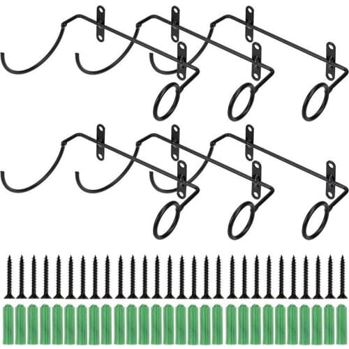 6Pcs Wine Display Shelf Wine Rack with Screws Home Bar Kitchen Storage Organizer Simple Wall Mounted Bottle Holder