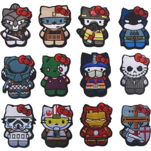 Cartoon Character Embroidery Patch Tank Monkey Tactics Torso Monkey Embroidery Bandage Epaulettes Patch Jeans Decorative Button