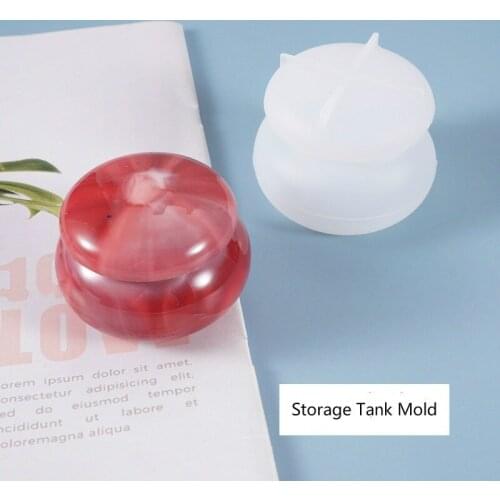 Transparent Silicone Mould Resin Decorative Craft DIY Storage Tank Mold Epoxy Resin Molds for Jewelry