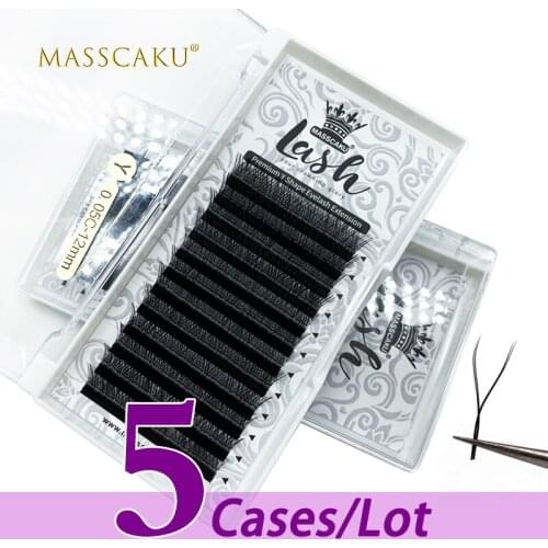 5case/lot 2021 new product Y-shape eyelash volume 0.07 fluffy eyelash extensions hot selling C D curl Y shape eyelash extensions