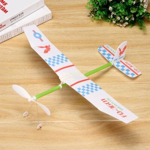 Rubber bands power planes Hand Launch Throwing Foam Inertial Glider Aircraft Outdoor Toys For Child Kids Christmas gifts