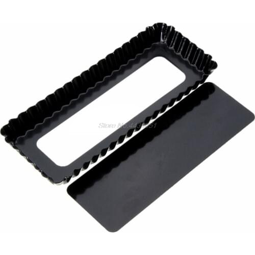 Fluted Pie Tart Pan Mold Baking Removable Bottom Nonstick Quiche Tool Rectangle Dropshipping