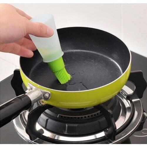 Grill Oil Bottle Brushes Bbq Cleaning Basting Barbecue Cooking Tool Heat Resisting Silicone Brush