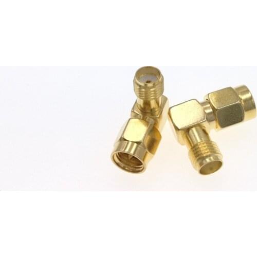 SMA Male To SMA Female Right Angle RF Connector Adapter
