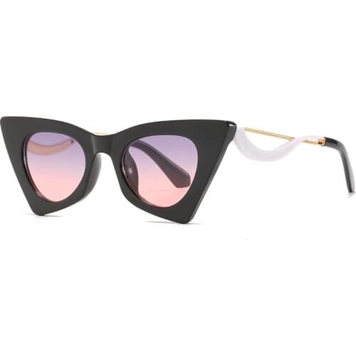 Luxury Brand Designer Cat Eye Sunglasses Women Travel Popular Fashion Vintage Sun Glasses For Female Sexy Ladies UV400 Shades