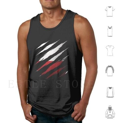 Poland My Country Claw Nail Tank Tops Vest Cotton Poland My Country Claw Nail Strong Poland Proud Poland Funny Poland Home
