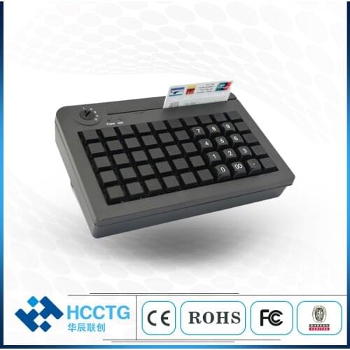 USB 50 Keys Programming Keyboard MSR Magnetic Card Reader Option amd Free Software KB50M