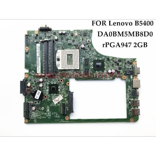 High Quality For Lenovo Ideapad B5400 Laptop Motherboard DA0BM5MB8D0 SR17D HM86 PGA947 DDR3 2GB 100% Fully Tested Free shipping