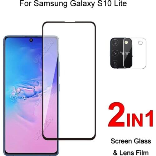 Full Cover Glass For Samsung Galaxy S10 Lite Screen Protector Protective Tempered Glass Explosion Proof & Camera Lens Film