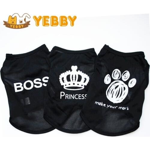 Pet Puppy Shirt Vest For Dogs, Crown Pet Dog Spring Summer Clothes, Boss Teddy Small Dog T Shirt Para Perro Tshirt, Dog Costume