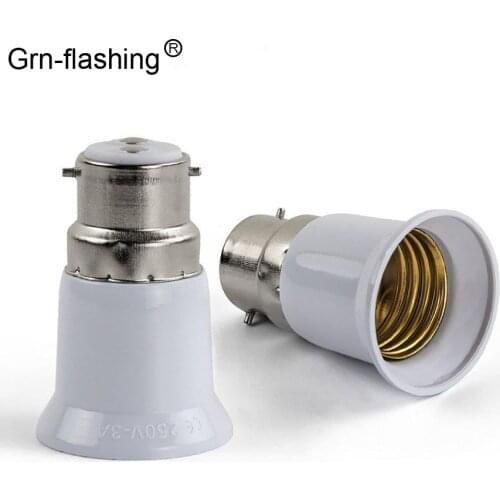 1Pcs Durable Fireproof Material B22 to E27 Lamp Base Holder Converter LED Bulb Socket Conversion For Home Lighting Application