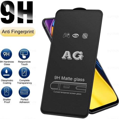 1Pcs Tempered Protector Glass For Xiaomi Poco M3 Pro On Xiaome Pocophone m3Pro M3Pro PokoM3 AG Matte Screen Protector Full Glue