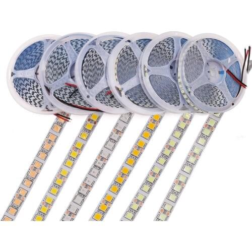DC 12V Led Strip 120Leds/m 240Leds/m SMD 5054 2835 Waterproof 6000K 4000K 3000K Flexible LED Ribbon Tape Light Strip Lamp 5m