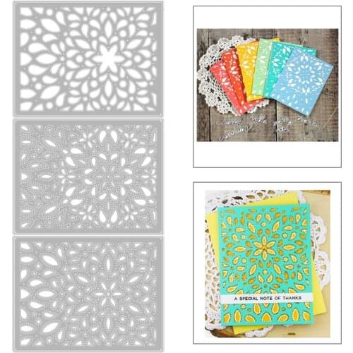 2020 New Rectangle Background Layered Metal Cutting Dies For DIY Cut Paper Embossing Making Greeting Card Scrapbooking NO Stamps