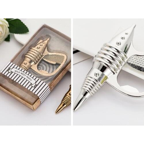 25 Pcs/lot) Gun design wedding souvenirs of Pistol Bottle opener favor for Event and Party decorations and Wedding giveaways