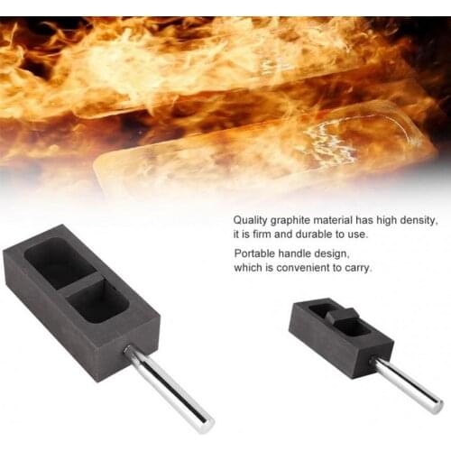 500/2000g Graphite Crucible Ingot Bar Mold for Silver Gold Metal Melting Casting