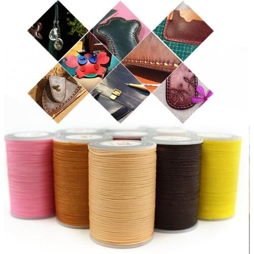 90 Meters 0.8mm Leather Waxed Thread Cord for DIY Handmade Hand Stitching Thread Flat Waxed Sewing Line Supplies
