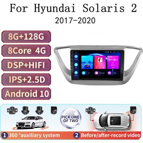 For Hyundai Solaris 2 Verna Android 9.0 Car Radio Video Multimedia Player gps navigation 2 din 9'' autoradio Stereo 2017-2019