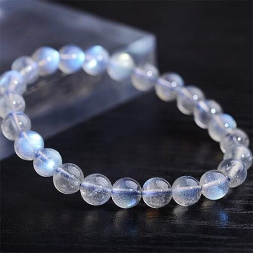 Moonstone Bracelets Natural Stone Bead Charm Bangles For Women Wedding Birthday Anniversary Party Gift Fashion Jewelry Bracelet