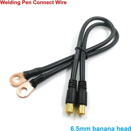 One-piece 6.5mm Banana Head Spot Welding Pen Special Wire For Handheld Portable Spot Welder