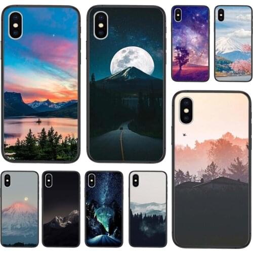 The Dark Sun Mountains Black Back Pretty Bumper Soft Cover for Huawei Honor V40 10X Lite Case Honor 8x 9s 10 20 Lite 10i 20i 30