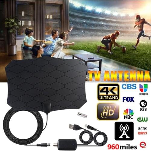 DVB-T2 Indoor TV Antenna Digital HDTV TV Interieur Mini HD Hqclear TV Antenna Receptor Exterior M/VHF/UHF Antennas 3.3m Length