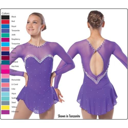 Custom Figure Skating Dress For Girls Graceful New Brand Ice Figure Skating Dress Competition DR3304