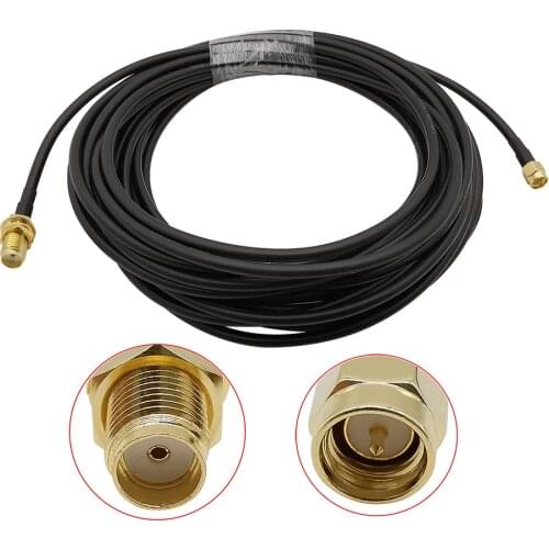 Low Loss LMR195 Cable SMA Male to SMA Female Nut Bulkhead Antenna Extension Pigtail LMR195 Coaxial Cable 1M 3M 6M 9M 12M 15M