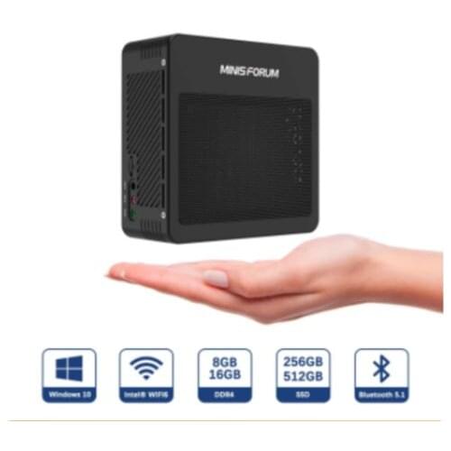 MINISFORUM X400 Windows 10 Pro WiFi 6 Mini PC AMD Ryzen 7 PRO 4750G 8GB DDR4 256GB/512GB SSD 2.4G 5G WiFi BT 5.1 Mini Computer