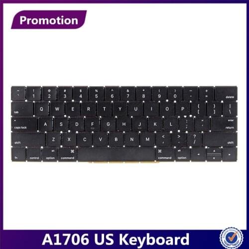 MLLSE Laptop Keyboard US English w/ for MacBook Pro 13.3" Retina A1706 1706 MLH12 MPXV2 EMC3071 EMC3163 2016 2017 Year